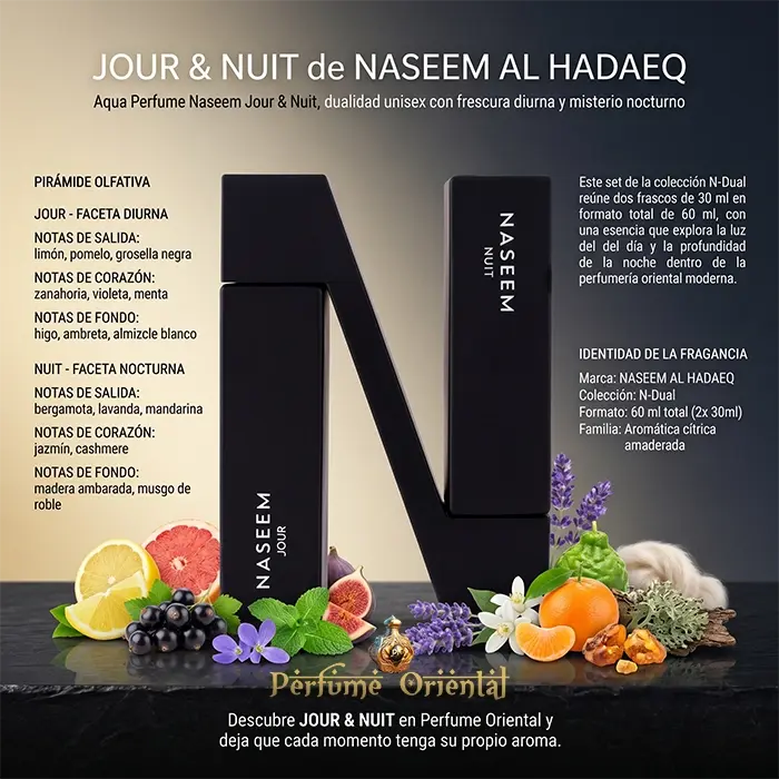 Aqua Perfume Naseem Jour & Nuit 60ml UNISEX Sin Alcohol - Image 3