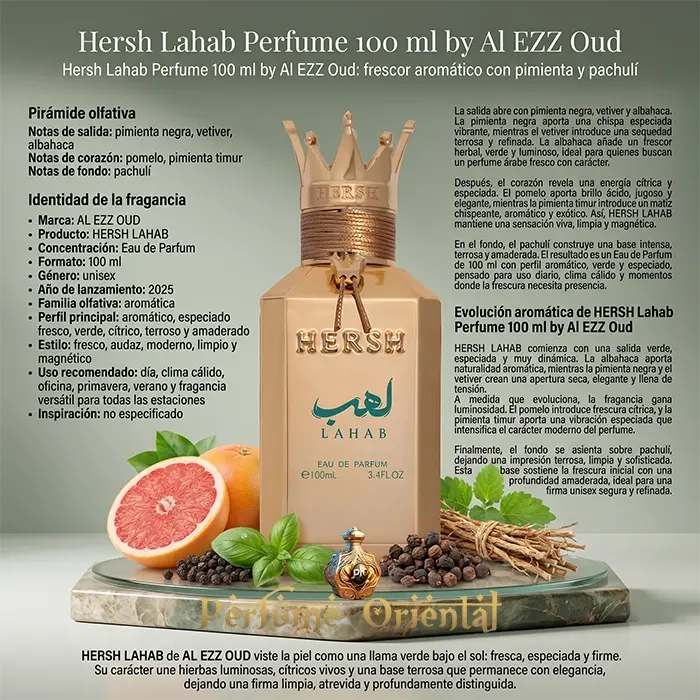 HERSH Lahab Perfume 100 ml by Al EZZ Oud - Image 3