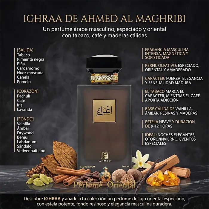 Perfume IGHRAA - edp 100ml -AHMED AL MAGHRIBI para Hombre - Image 3