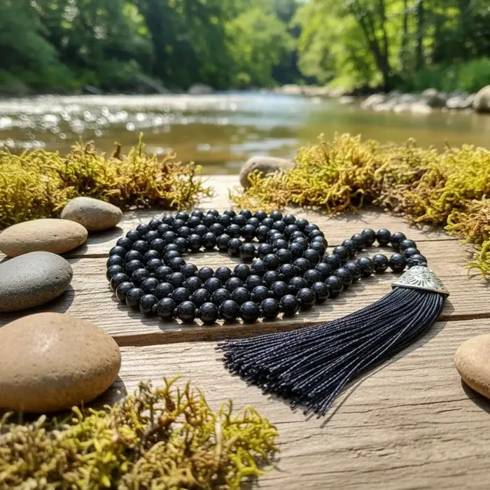 Japa Mala 108 Cuentas Ónix 6 mm – Enraizamiento