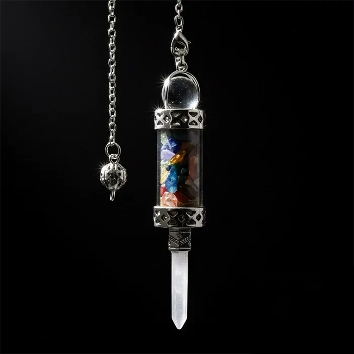 Péndulo Minerales 7 Chakras 8,5 cm – Armonía - Image 2