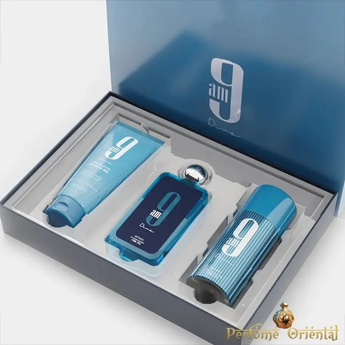 Perfume 9 AM DIVE Gift Set-AFNAN 3pc Set - Image 2