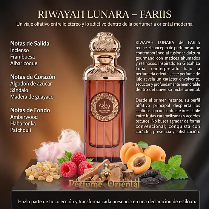 Perfume RIWAYAH LUNARA – FARIIS EXTRAIT DE PERFUM 100ml-Unisex - Image 3