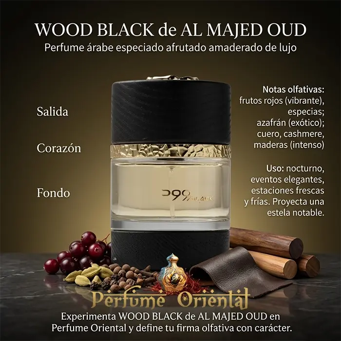 Perfume WOOD BLACK AL MAJED OUD-75ML-Unisex - Image 3