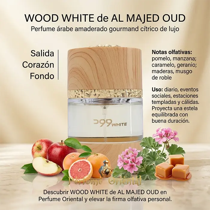 Perfume WOOD WHITE AL MAJED OUD-75ML-Unisex - Image 3
