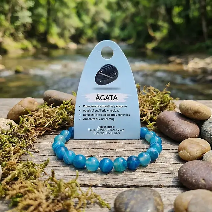 Pulsera de Ágata Azul – Equilibrio Emocional y Confianza Interior - Image 2