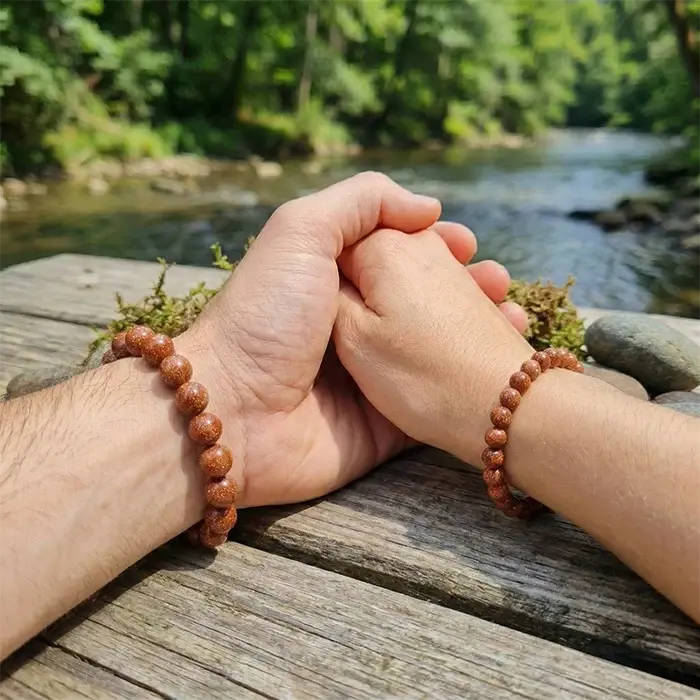 Pulsera Aventurina Dorada Natural – Energía y Confianza - Image 3