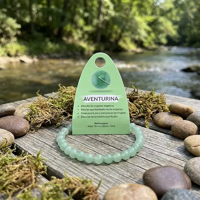 Pulsera de Aventurina – Armonía, Protección Suave y Bienestar Interior
