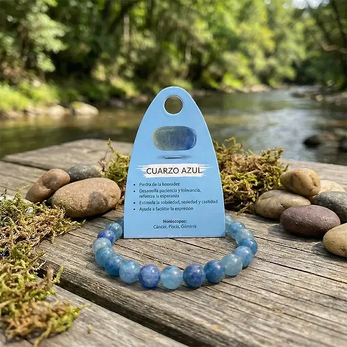 Pulsera de Cuarzo Azul – Honestidad y Expresión Consciente - Image 2
