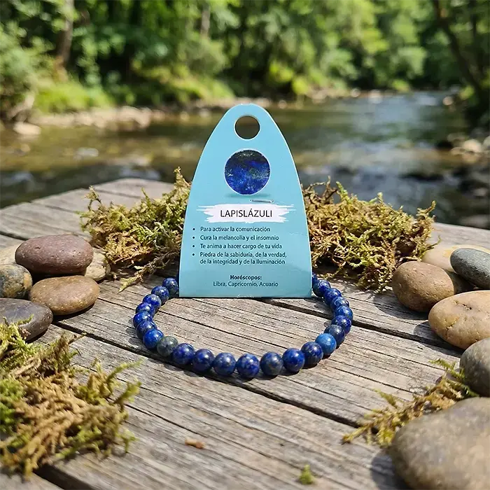 Pulsera de Lapislázuli Natural – Comunicación Consciente y Claridad Interior