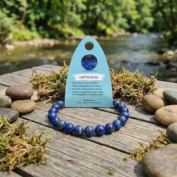 Pulsera de Lapislázuli Natural – Comunicación Consciente y Claridad Interior - Image 2