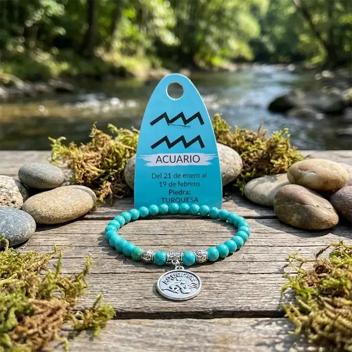 Pulsera Horóscopo Acuario de Turquesina – Creatividad y Libertad Interior