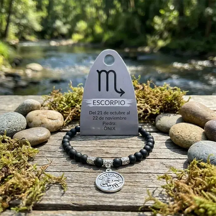 Pulsera Horóscopo Escorpio de Ónix – Protección y Transformación Interior