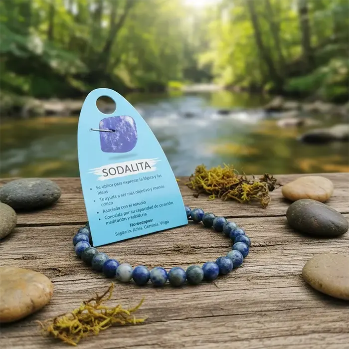 Pulsera Piedra Natural Sodalita – Claridad