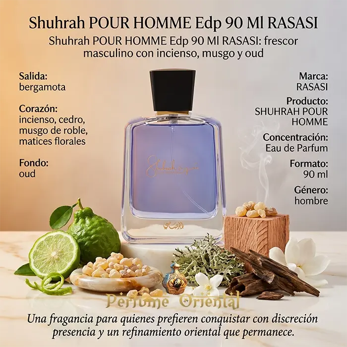 Shuhrah POUR HOMME Edp 90 Ml RASASI - Image 3