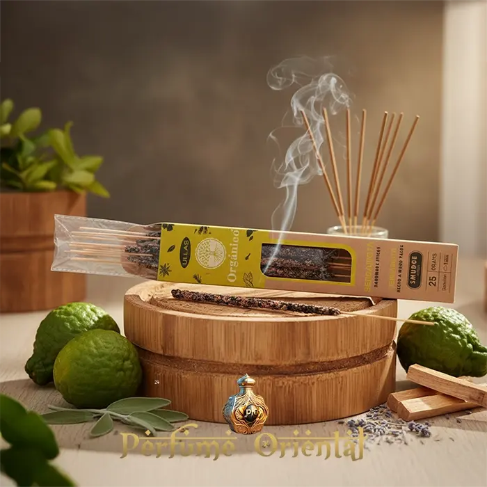 ULLAS Incienso Orgánico Bergamota 25g Varillas Naturales