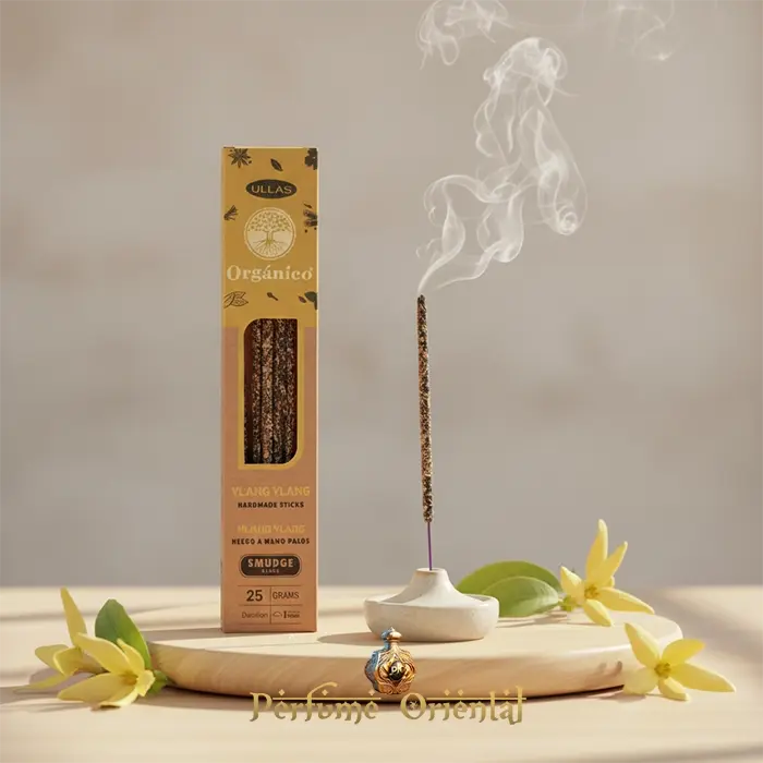 ULLAS Incienso Orgánico Ylang Ylang 25g Varillas Naturales